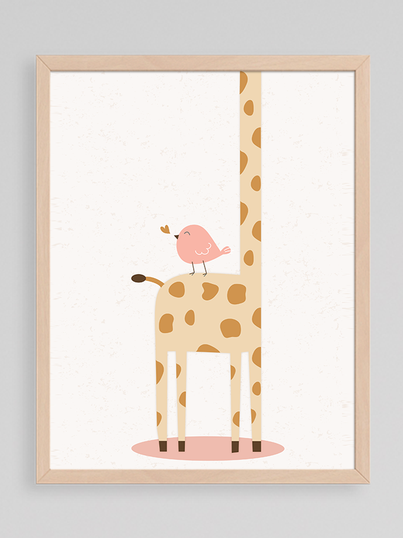 quadro girafa quarto infantil bebé menino