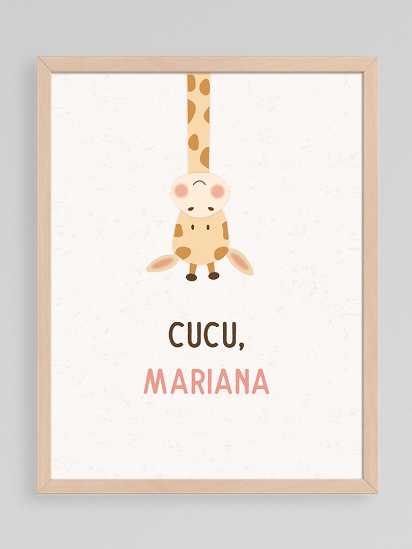 quadro girafa quarto infantil bebé menina